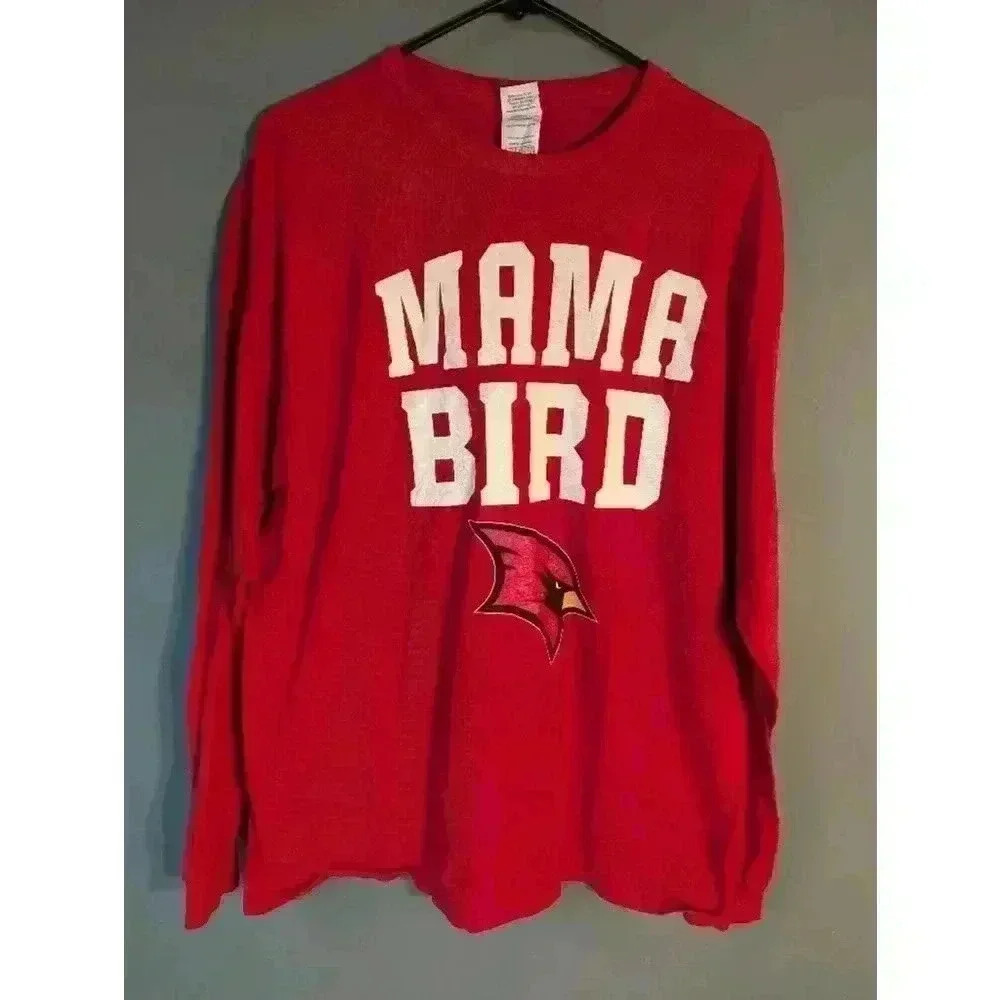 Delta Apparel T-Shirt XL Red Arizona Cardinals mama bird long sleeve red T-shir